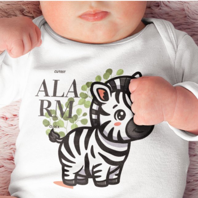 Cutest Alarm Clock Baby Zebra Bodysuit (Creator Uploaded)