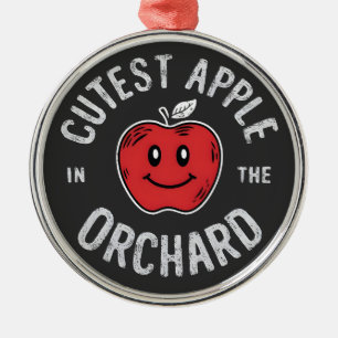 Cutest Apple in the Orchard Apple Picking Day Metal Tree Decoration