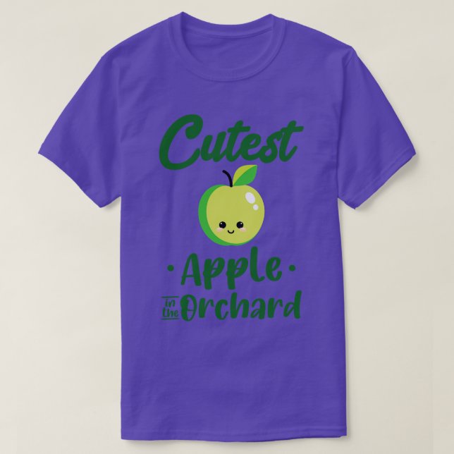 Cutest Apple In The Orchard Fruits Design  T-Shirt (Design Front)