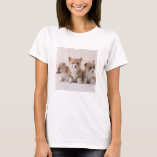 Cutest Baby Animals 3 Baby Corgis T-Shirt