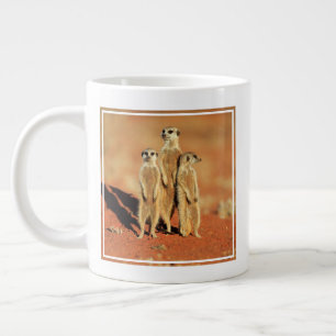 Cutest Baby Animals 3 Meerkats Large Coffee Mug