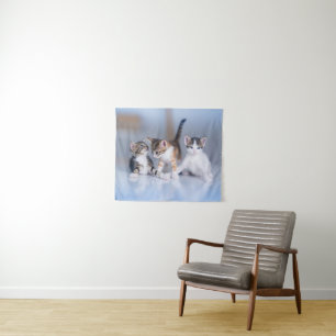 Cutest Baby Animals   3 Tabby Kittens Tapestry