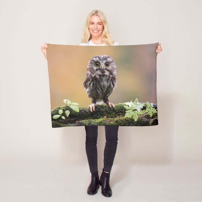 Cutest Baby Animals | A Baby Owl Fleece Blanket (In Situ)