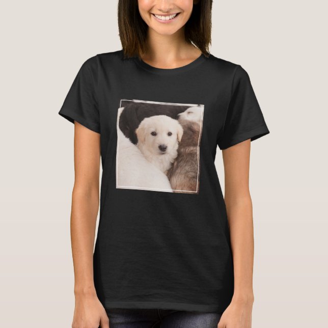 Cutest Baby Animals | A Cute Pile of Puppies T-Shirt (Front)