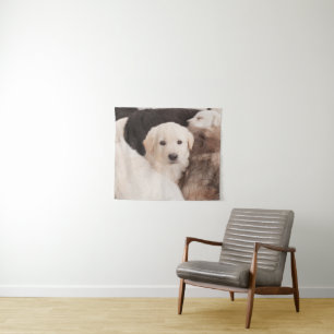 Cutest Baby Animals   A Cute Pile of Puppies Tapestry