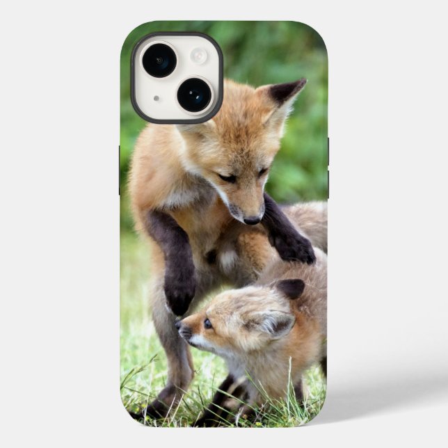 Cutest Baby Animals | Adorable Fox Kit & Mama Case-Mate iPhone Case (Back)