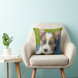 Cutest Baby Animals Baby Corgi in My Lap Cushion