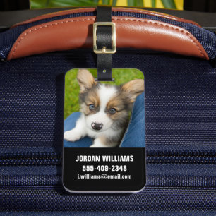 Cutest Baby Animals Baby Corgi in My Lap Luggage Tag