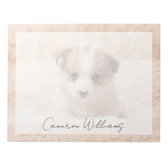 Cutest Baby Animals | Baby Corgi Notepad (Front)