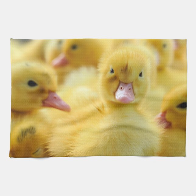 Cutest Baby Animals | Baby Duck Group Tea Towel (Horizontal)