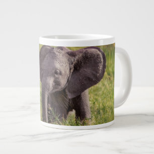 Cutest Baby Animals   Baby Elephant Kenya Africa Large Coffee Mug