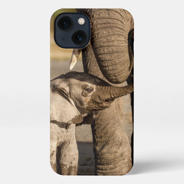 Cutest Baby Animals | Baby Elephant & Mama iPhone Case (Back)