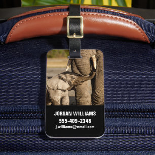 Cutest Baby Animals   Baby Elephant & Mama Luggage Tag