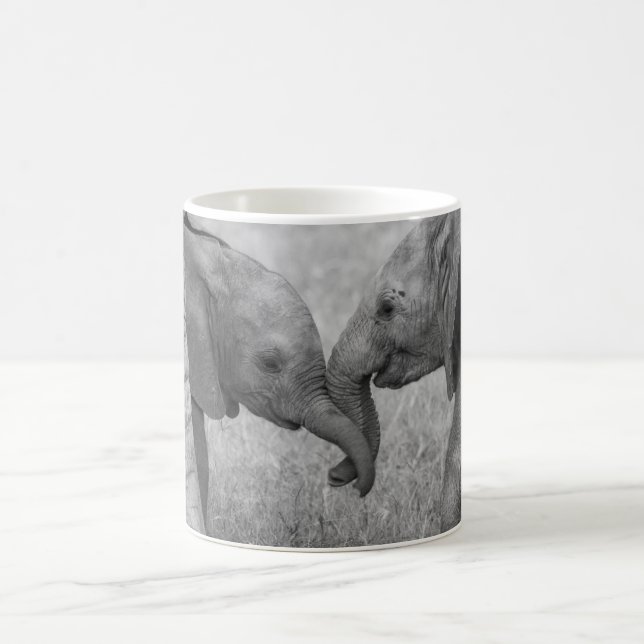 Cutest Baby Animals | Baby Elephants Greeting Coffee Mug (Center)