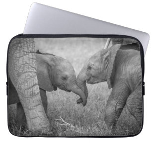 Cutest Baby Animals   Baby Elephants Greeting Laptop Sleeve