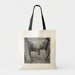 Cutest Baby Animals   Baby Elephants Greeting Tote Bag