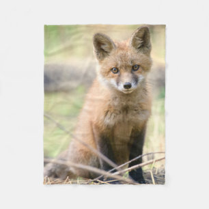 Cutest Baby Animals Baby Fox Fleece Blanket
