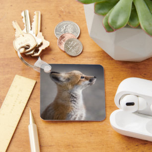 Cutest Baby Animals Baby Fox Portrait Key Ring