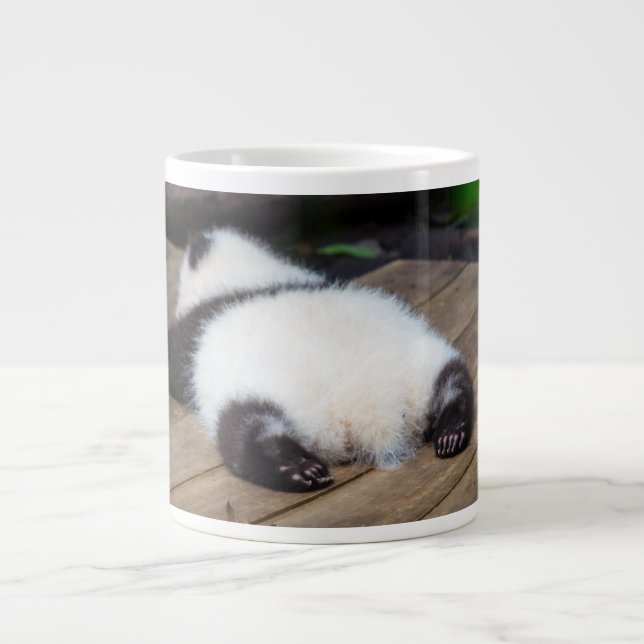 Cutest Baby Animals | Baby Giant Panda Sleeping Large Coffee Mug (Front)
