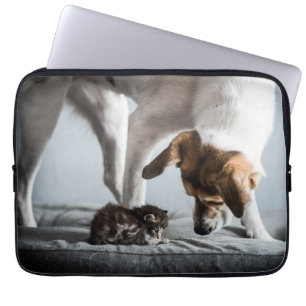 Cutest Baby Animals Baby Kitten & Dog Laptop Sleeve