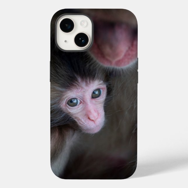 Cutest Baby Animals | Baby Macaque Monkey & Mother Case-Mate iPhone Case (Back)