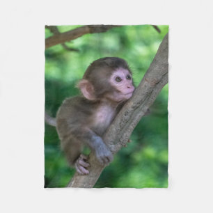 Cutest Baby Animals   Baby Monkey Fleece Blanket