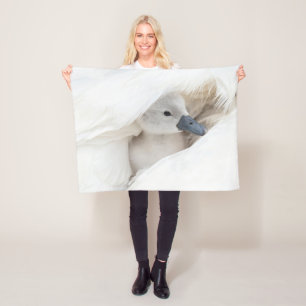 Cutest Baby Animals   Baby Mute Swan Fleece Blanket
