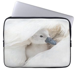 Cutest Baby Animals Baby Mute Swan Laptop Sleeve