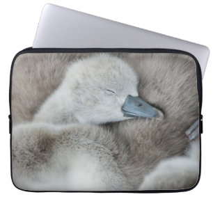Cutest Baby Animals Baby Mute Swan Laptop Sleeve