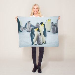 Cutest Baby Animals   Baby Penguin Feeding Fleece Blanket