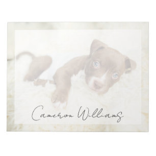 Cutest Baby Animals   Baby Pit Bull Puppy Notepad