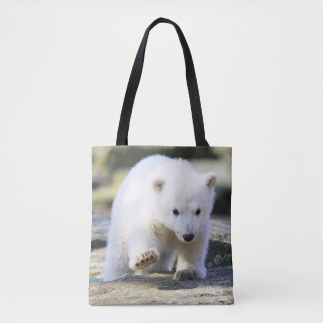 Cutest Baby Animals | Baby Polar Bear Cub Tote Bag (Front)