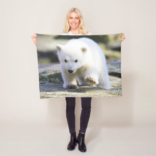 Cutest Baby Animals   Baby Polar Bear Fleece Blanket