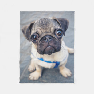 Cutest Baby Animals Baby Pug Fleece Blanket