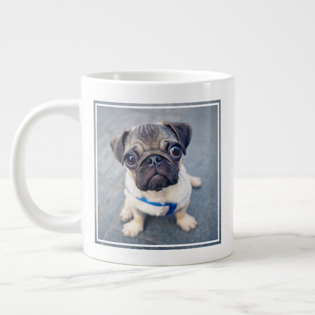 Cutest Baby Animals | Baby Pug Large Coffee Mug (Left)