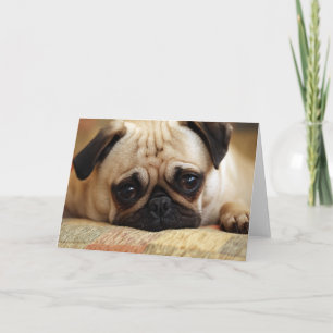 Cutest Baby Animals   Baby Pug Puppy Card