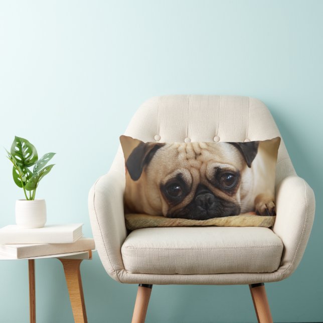 Cutest Baby Animals | Baby Pug Puppy Lumbar Cushion (Chair)