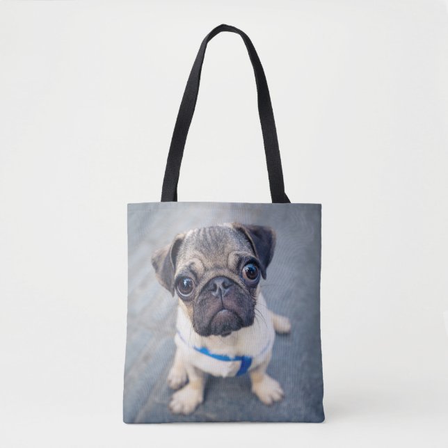 Cutest Baby Animals | Baby Pug Tote Bag (Front)