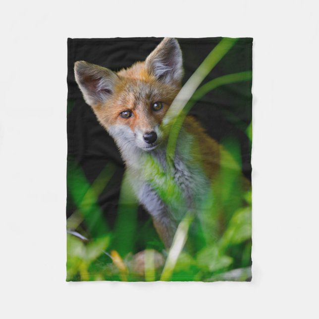 Cutest Baby Animals | Baby Red Fox Fleece Blanket (Front)