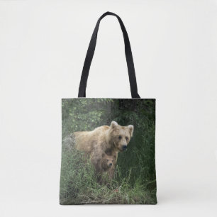Cutest Baby Animals Bear Mama Bear & Her Cubs Tote Bag