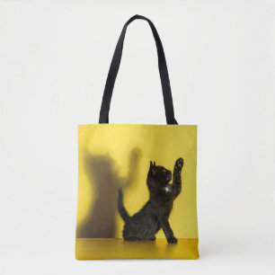 Cutest Baby Animals   Black Cat Playing Tote Bag