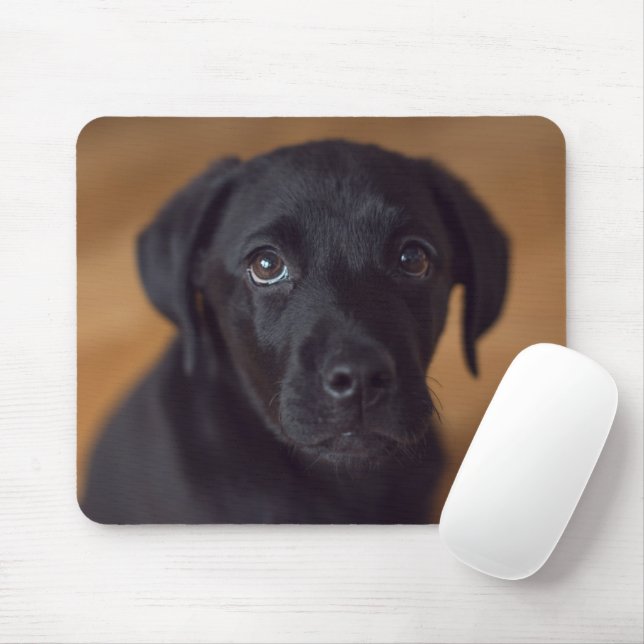 Cutest Baby Animals | Black Labrador Puppy Mouse Mat (With Mouse)
