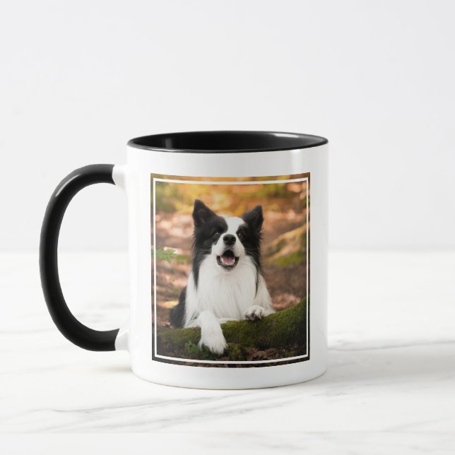Cutest Baby Animals | Black & White Border Collie Mug (Left)