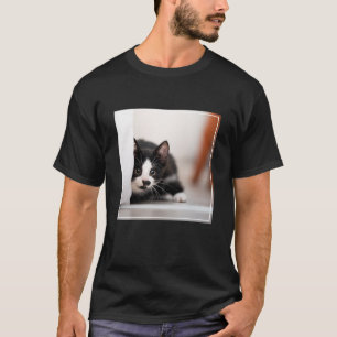 Cutest Baby Animals Black & White Kitten T-Shirt