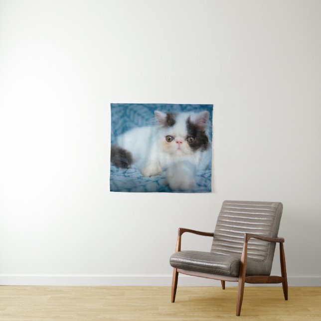 Cutest Baby Animals | Black & White Kitten Tapestry (In Situ (Horizontal))