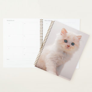 Cutest Baby Animals Blue Eye Kitten Planner