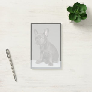 Cutest Baby Animals Blue French Bulldog Puppy Post-it Notes