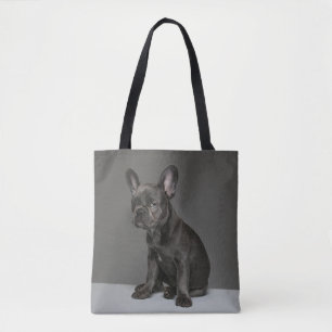 Cutest Baby Animals Blue French Bulldog Puppy Tote Bag
