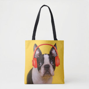 Cutest Baby Animals   Boston Terrier Headphones Tote Bag