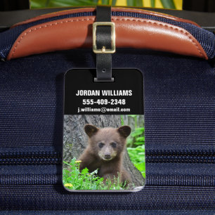 Cutest Baby Animals Brown Bear Cub Luggage Tag